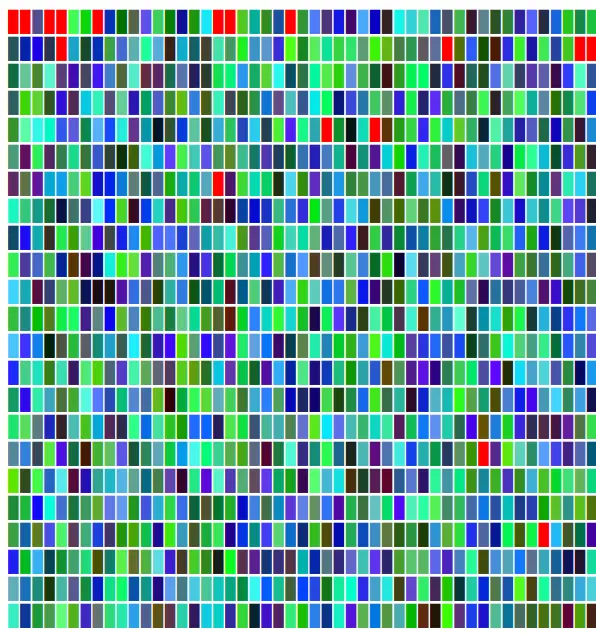 colored blocks where each block is a history link