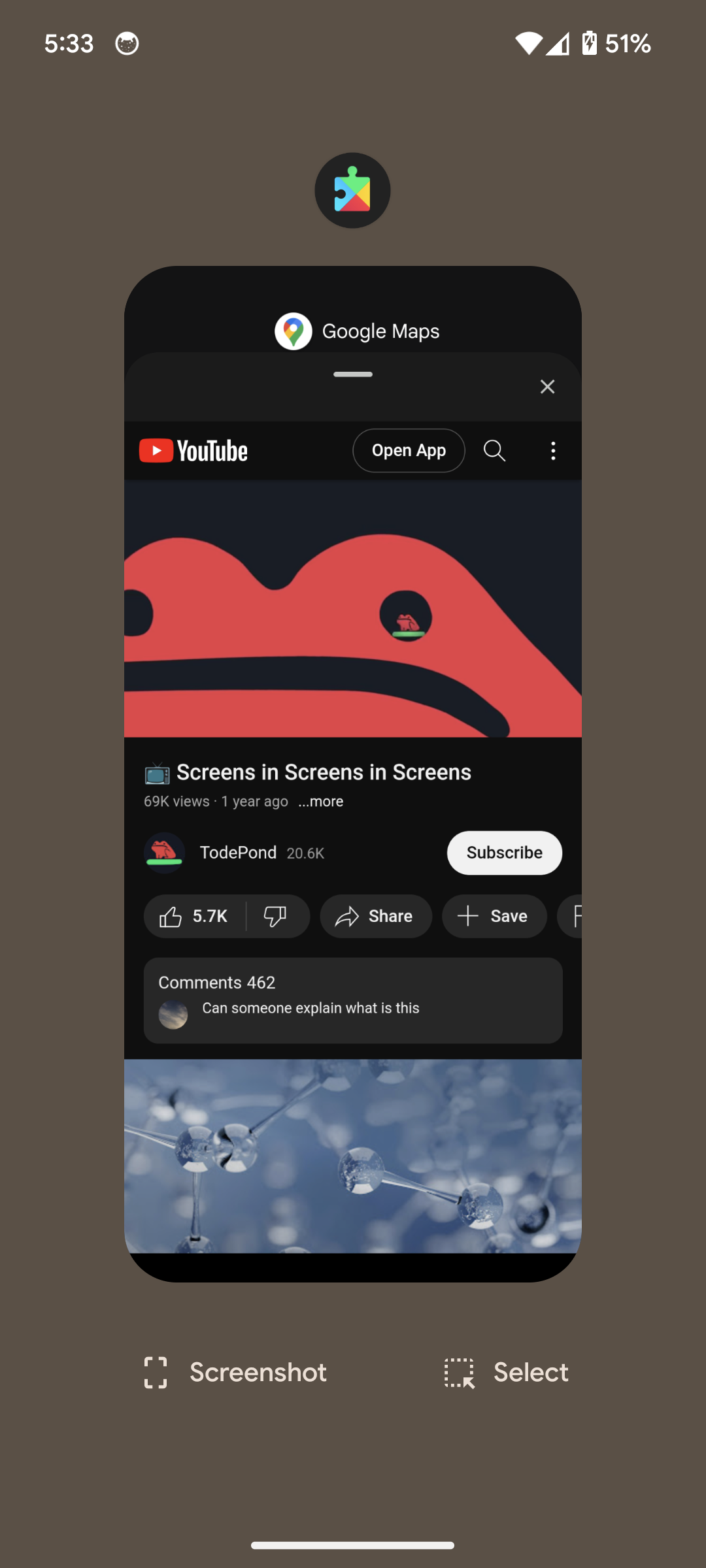 Todepond video in google play services app